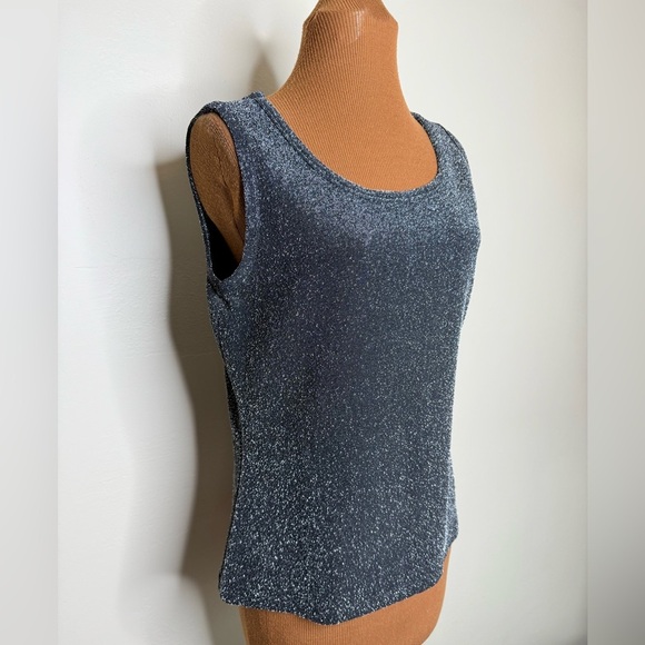 Vintage Karen Kane Metallic Stretchy Two Piece Set Tank Top and Cardigan XL/L - Picture 6 of 17